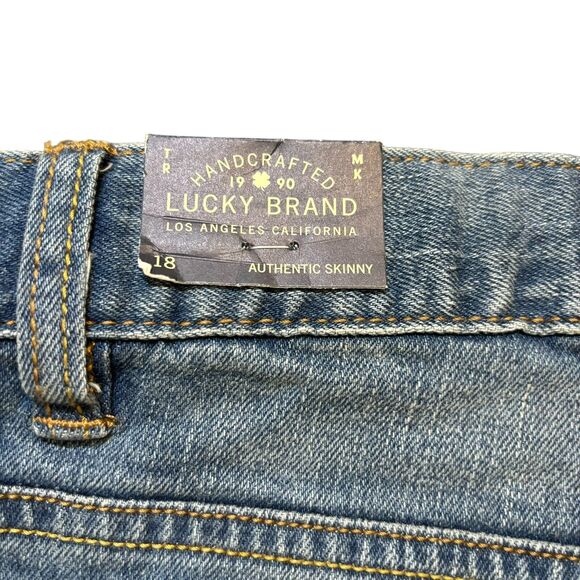 NWT Lucky Brand Jeans Girls Size 18 Authentic Skinny Mid Rise Adjustable Denim - Picture 9 of 9